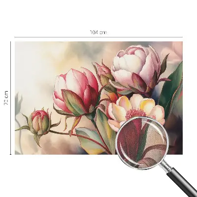 Autocolante de parede fotográfico com um buquê de flores