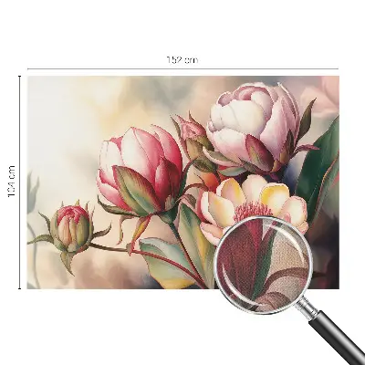 Autocolante de parede fotográfico com um buquê de flores
