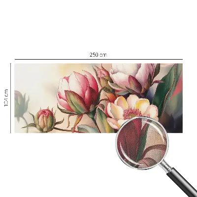 Autocolante de parede fotográfico com um buquê de flores