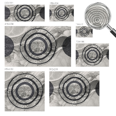 Papel de parede 3D Círculos cinzentos