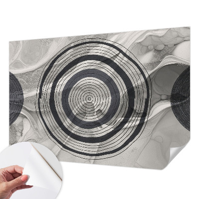 Papel de parede 3D Círculos cinzentos