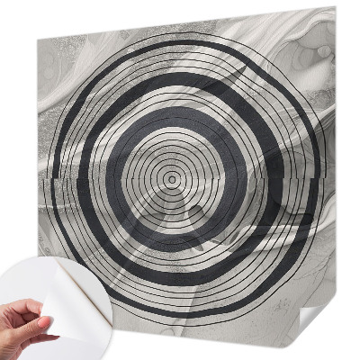 Papel de parede 3D Círculos cinzentos