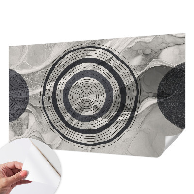 Papel de parede 3D Círculos cinzentos