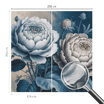 Papel de parede infantil com estampa de flores românticas