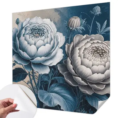 Papel de parede infantil com estampa de flores românticas