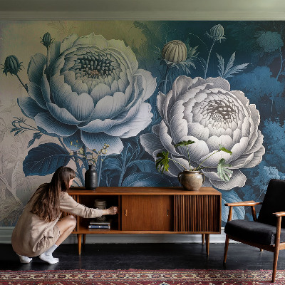 Papel de parede infantil Flores românticas