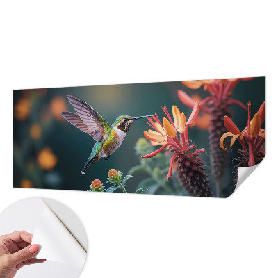 Papel de parede para criança flores de beija-flor