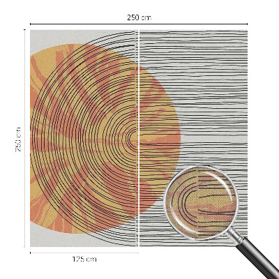 Autocolante de parede fotográfico Círculo com linhas