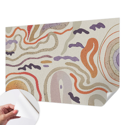 Papel de parede 3D com padrões abstratos