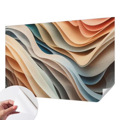Papel de parede autocolante para sala Formas onduladas