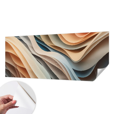 Papel de parede autocolante para sala Formas onduladas