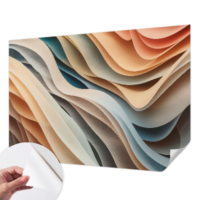 Papel de parede autocolante para sala Formas onduladas