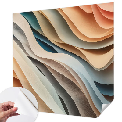 Papel de parede autocolante para sala Formas onduladas