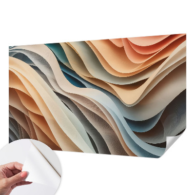 Papel de parede autocolante para sala Formas onduladas