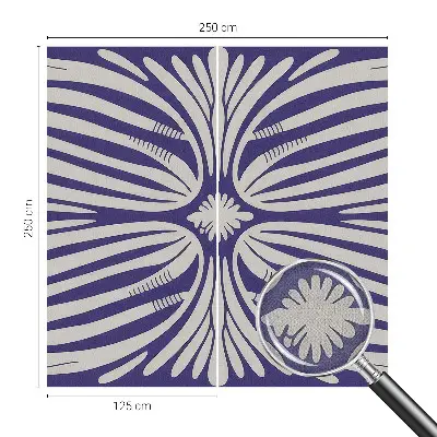 Papel de parede autocolante com padrão de simetria floral