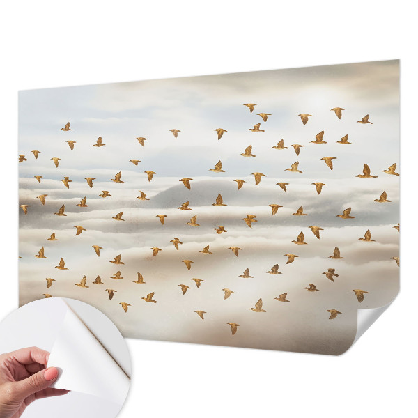 Papel de parede para criança Pássaros em voo