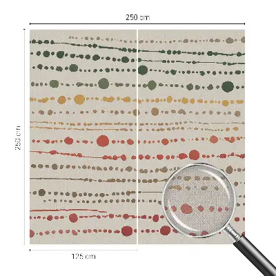 Papel de parede autocolante para sala com padrão de pontos coloridos