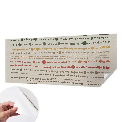 Papel de parede autocolante para sala com padrão de pontos coloridos