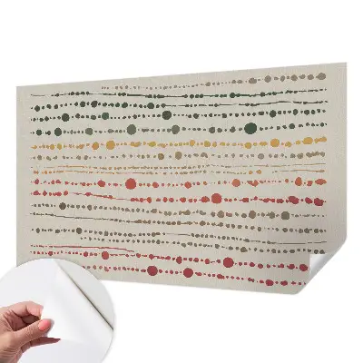 Papel de parede autocolante para sala com padrão de pontos coloridos