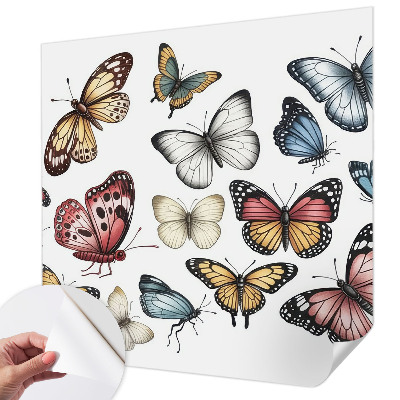Papel de parede autocolante para quarto Borboletas do paraíso