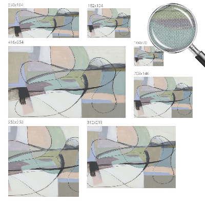 Autocolante de parede fotográfico Linhas em tons pastel