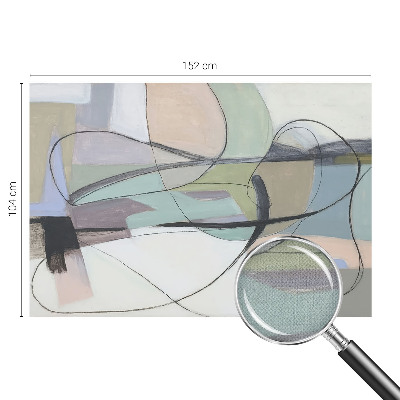 Autocolante de parede fotográfico Linhas em tons pastel