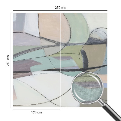 Autocolante de parede fotográfico Linhas em tons pastel