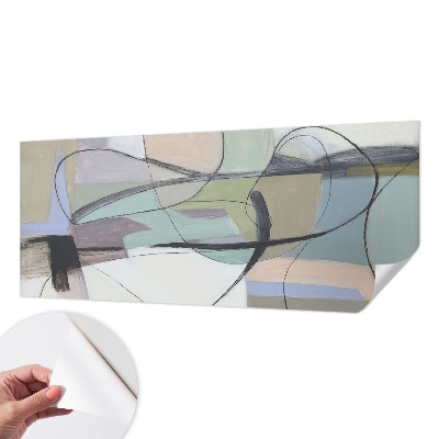Autocolante de parede fotográfico Linhas em tons pastel