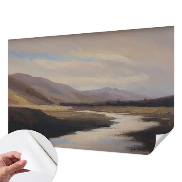 Papel de parede 3D com padrão 'Paz Natural' em estilo decorativo