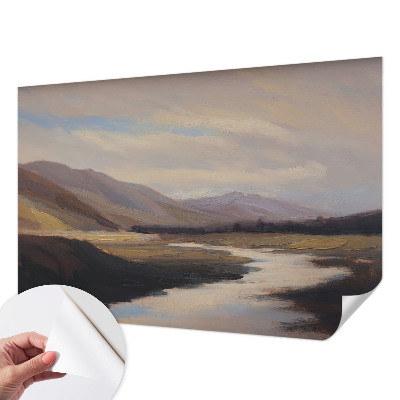 Papel de parede 3D com padrão 'Paz Natural' em estilo decorativo