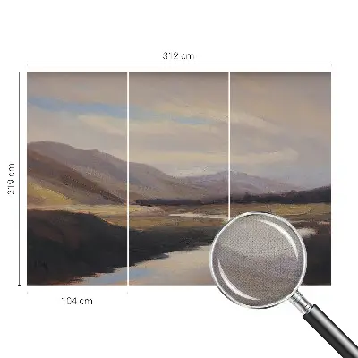 Papel de parede 3D com padrão 'Paz Natural' em estilo decorativo