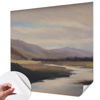 Papel de parede 3D com padrão 'Paz Natural' em estilo decorativo
