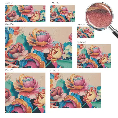 Papel de parede 3D com padrão de harmonia floral