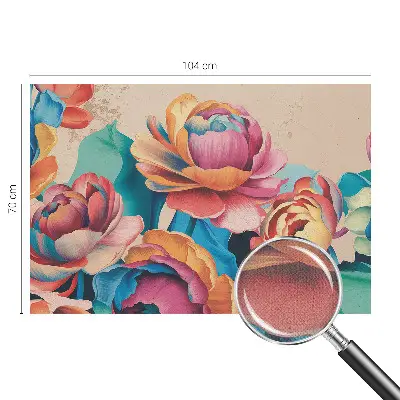 Papel de parede 3D com padrão de harmonia floral