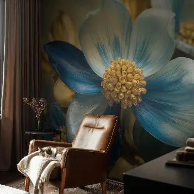 Papel de parede autocolante com estampa de arranjo floral
