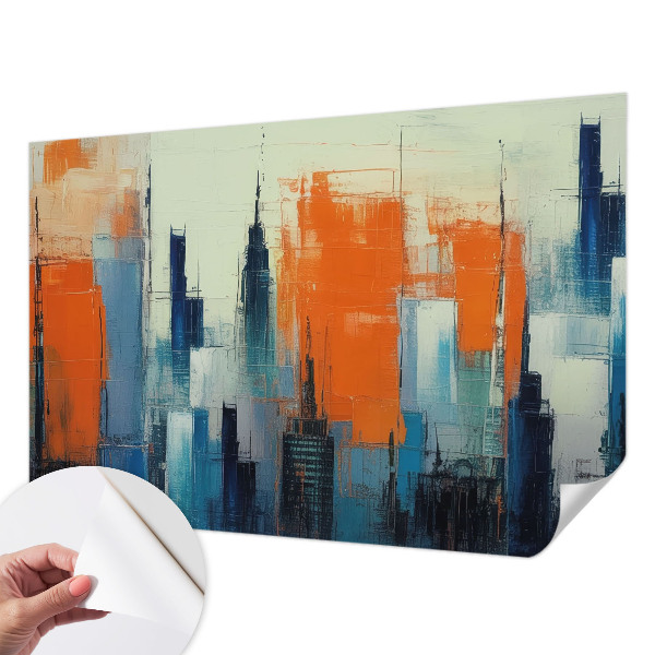 Papel de parede para criança cidade abstrata