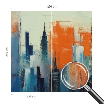 Papel de parede para criança cidade abstrata