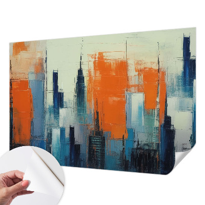 Papel de parede para criança cidade abstrata