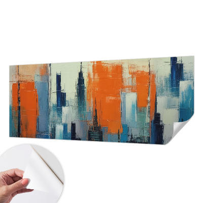 Papel de parede para criança cidade abstrata