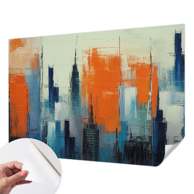 Papel de parede para criança cidade abstrata