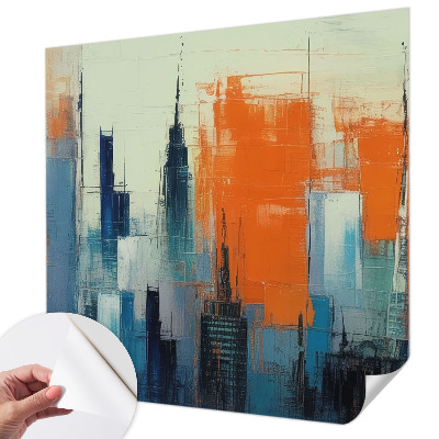 Papel de parede para criança cidade abstrata