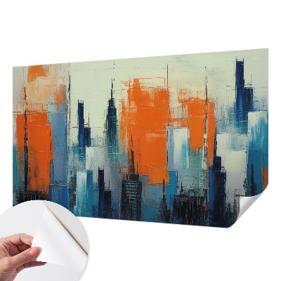 Papel de parede para criança cidade abstrata