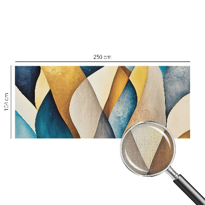 Papel de parede autocolante para sala Abstração ondulada