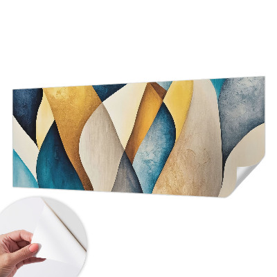 Papel de parede autocolante para sala Abstração ondulada