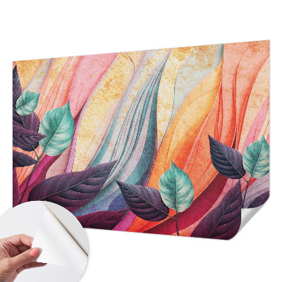 Papel de parede autocolante para quarto Folhas abstratas