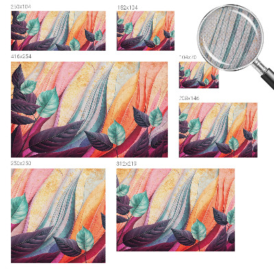 Papel de parede autocolante para quarto Folhas abstratas