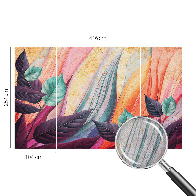 Papel de parede autocolante para quarto Folhas abstratas