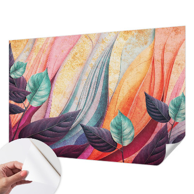 Papel de parede autocolante para quarto Folhas abstratas