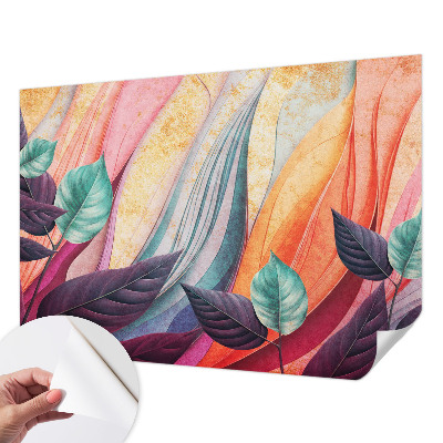 Papel de parede autocolante para quarto Folhas abstratas