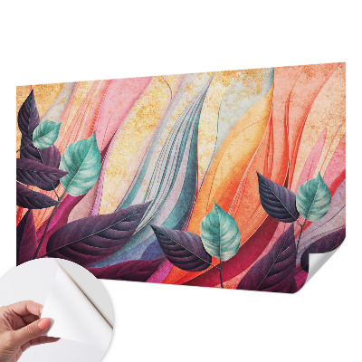 Papel de parede autocolante para quarto Folhas abstratas